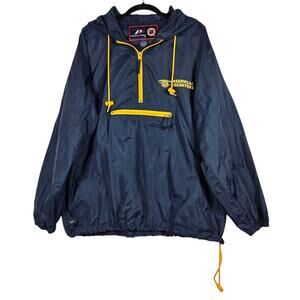 Nashville Predators Jacket Mens XL Navy Blue NHL Hockey Pro Player Hooded Anorak